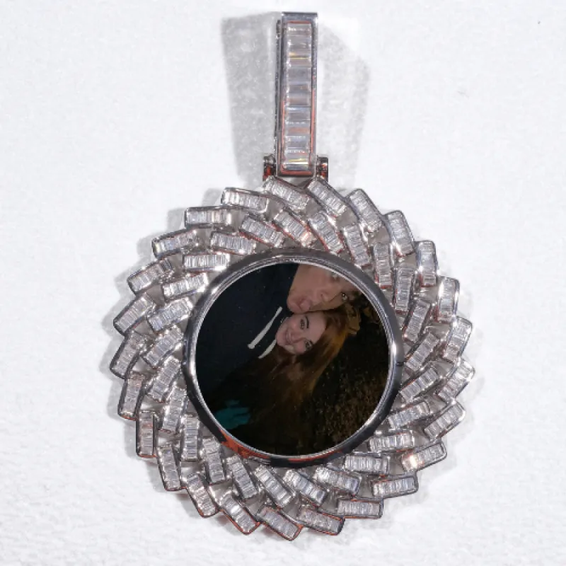 Large 3D Baguette Custom Picture Pendant sold by The GUU Shop