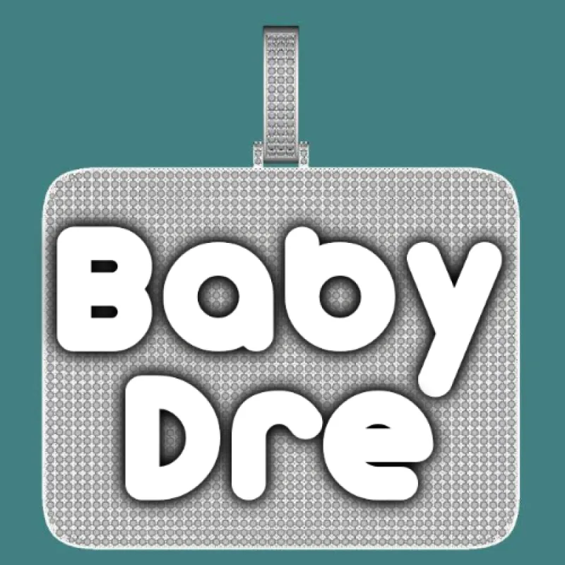 CUSTOM LETTER NECKLACE 3D BIG SQUARE sold by The GUU Shop