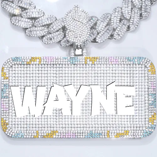 CUSTOM LETTER NECKLACE 3D COLORFUL SQUARE sold by The GUU Shop