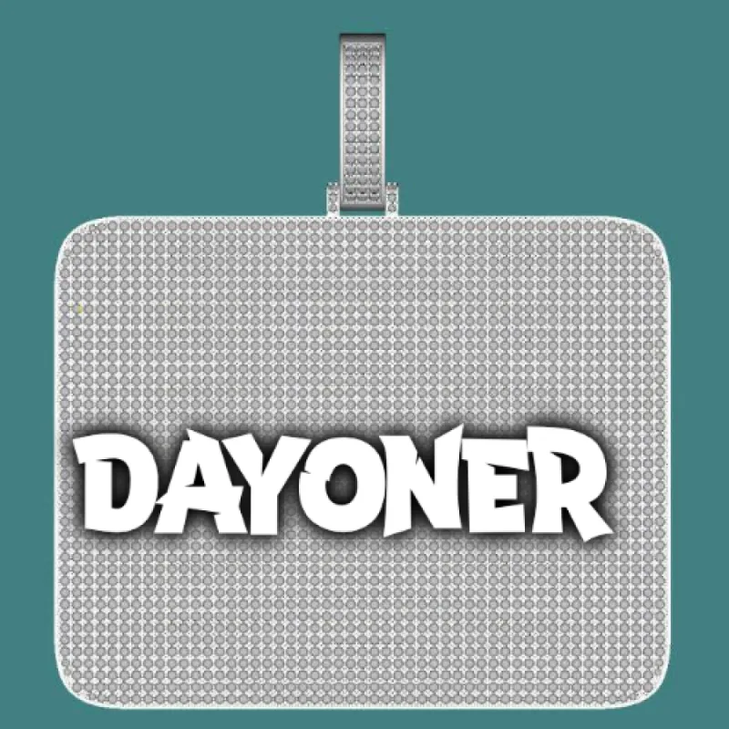 CUSTOM LETTER NECKLACE 3D BIG SQUARE sold by The GUU Shop