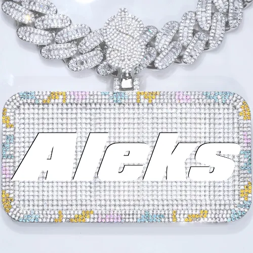 CUSTOM LETTER NECKLACE 3D COLORFUL SQUARE sold by The GUU Shop