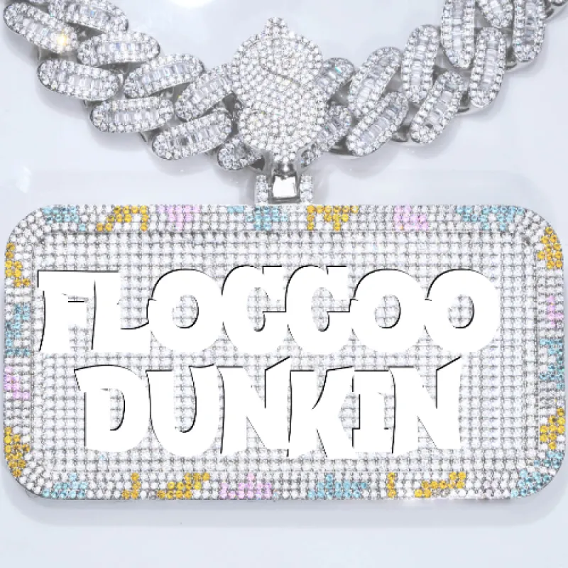 CUSTOM LETTER NECKLACE 3D COLORFUL SQUARE sold by The GUU Shop