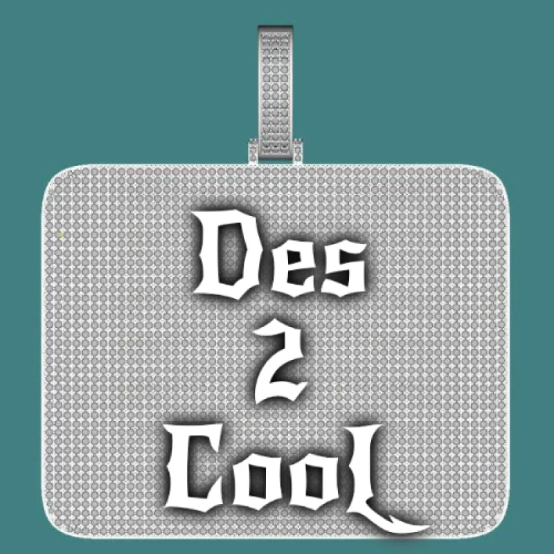 CUSTOM LETTER NECKLACE 3D BIG SQUARE sold by The GUU Shop