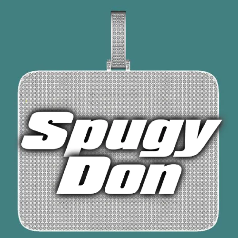 CUSTOM LETTER NECKLACE 3D BIG SQUARE sold by The GUU Shop