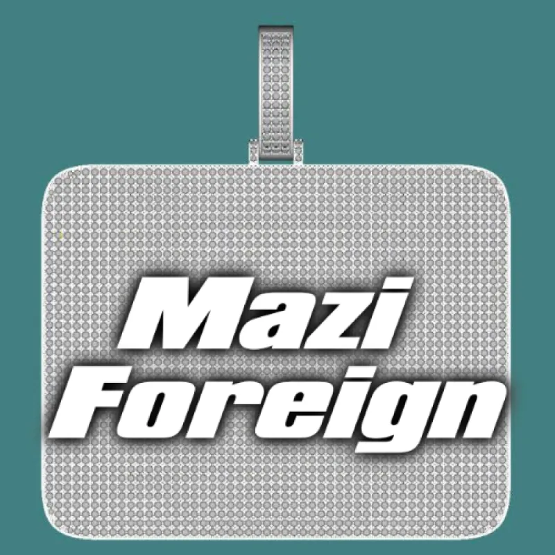 CUSTOM LETTER NECKLACE 3D BIG SQUARE sold by The GUU Shop