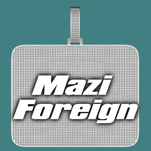 CUSTOM LETTER NECKLACE 3D BIG SQUARE sold by The GUU Shop