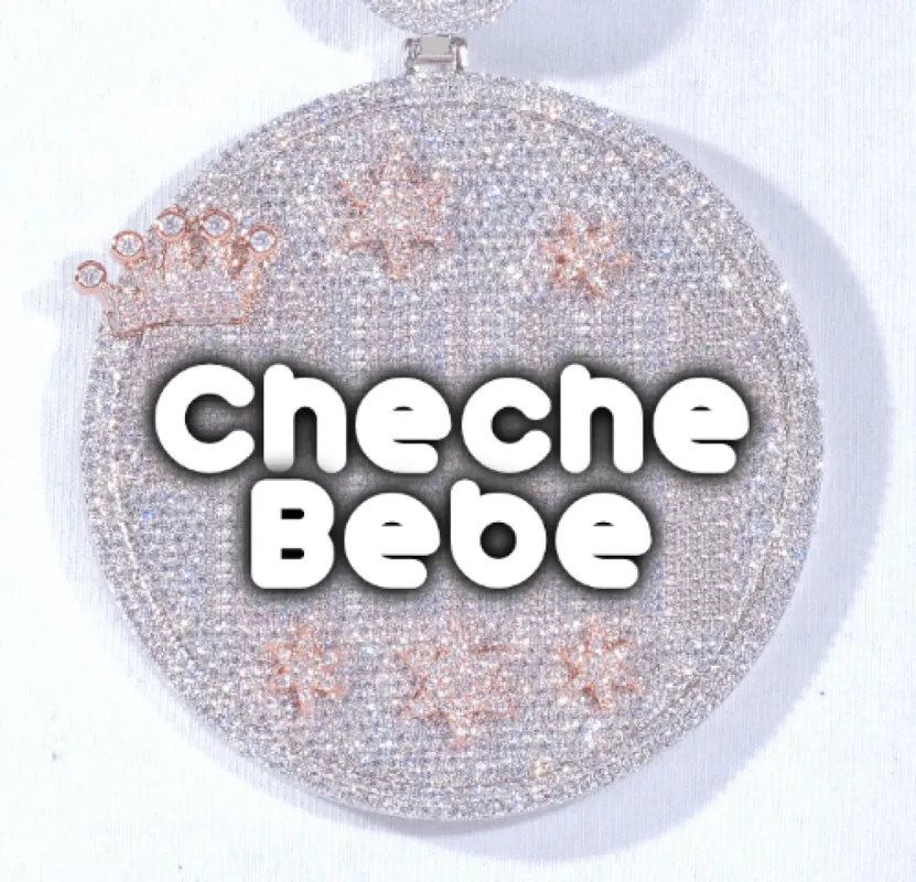 CUSTOM LETTER NECKLACE 3D BIG CROWN DISC made by The GUU Shop