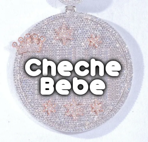 CUSTOM LETTER NECKLACE 3D BIG CROWN DISC sold by The GUU Shop