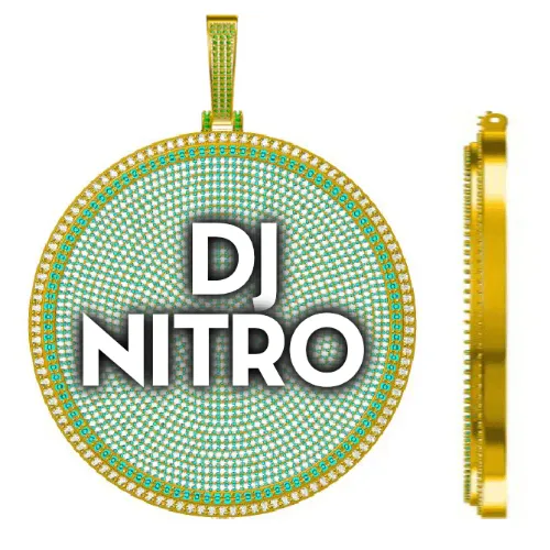 CUSTOM LETTER NECKLACE 3D BIG DISC sold by The GUU Shop