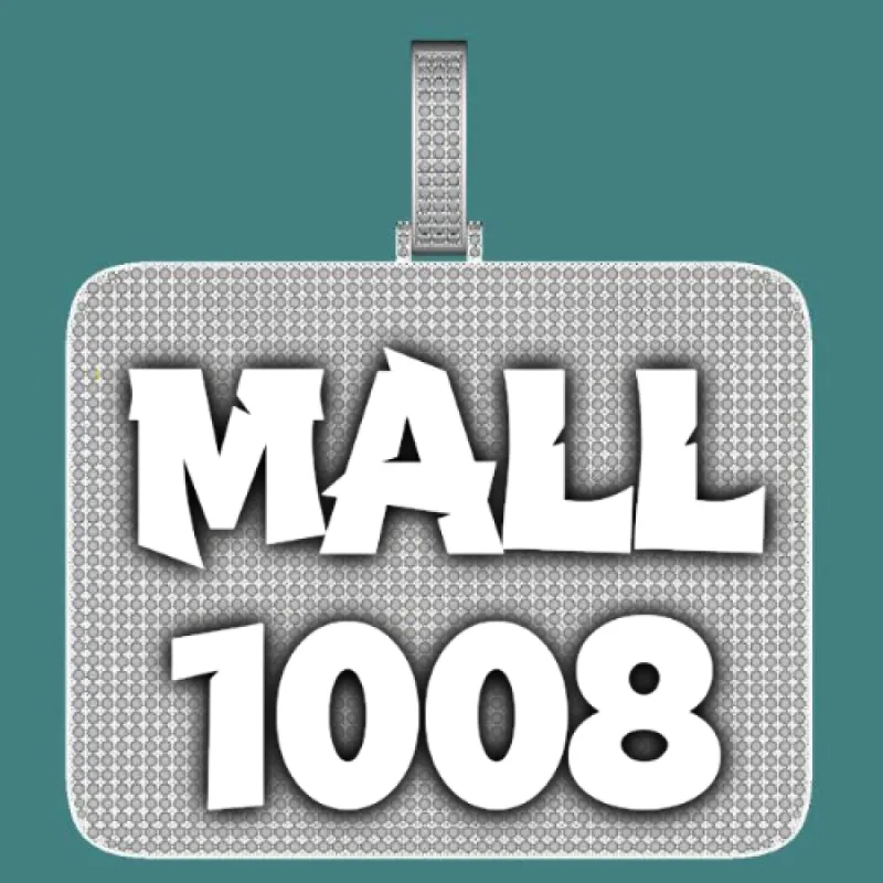 CUSTOM LETTER NECKLACE 3D BIG SQUARE sold by The GUU Shop