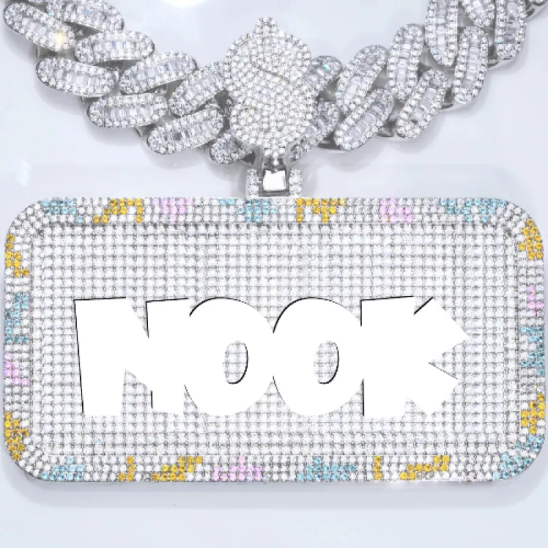 CUSTOM LETTER NECKLACE 3D COLORFUL SQUARE sold by The GUU Shop