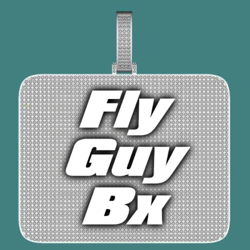 CUSTOM LETTER NECKLACE 3D BIG SQUARE sold by The GUU Shop