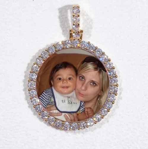 3D CIRCLE CUSTOM PICTURE PENDANT SMALL SIZE sold by The GUU Shop