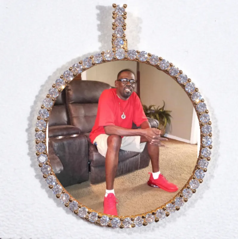 LARGE 3D CIRCLE CUSTOM PICTURE PENDANT sold by The GUU Shop