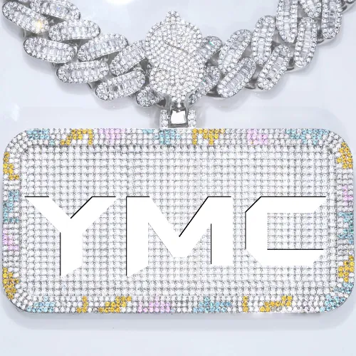 CUSTOM LETTER NECKLACE 3D COLORFUL SQUARE sold by The GUU Shop