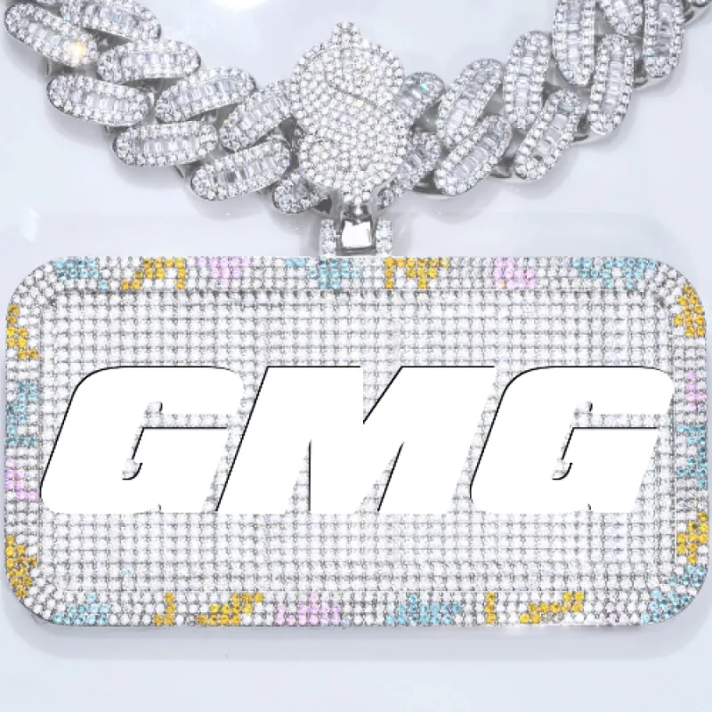 CUSTOM LETTER NECKLACE 3D COLORFUL SQUARE sold by The GUU Shop