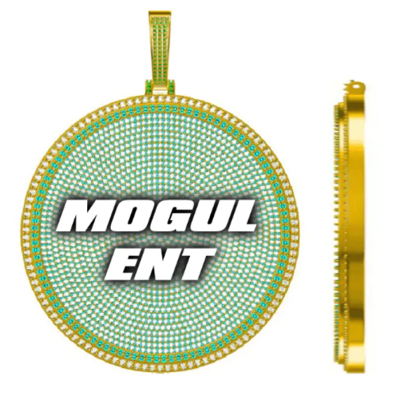 CUSTOM LETTER NECKLACE 3D BIG DISC sold by The GUU Shop