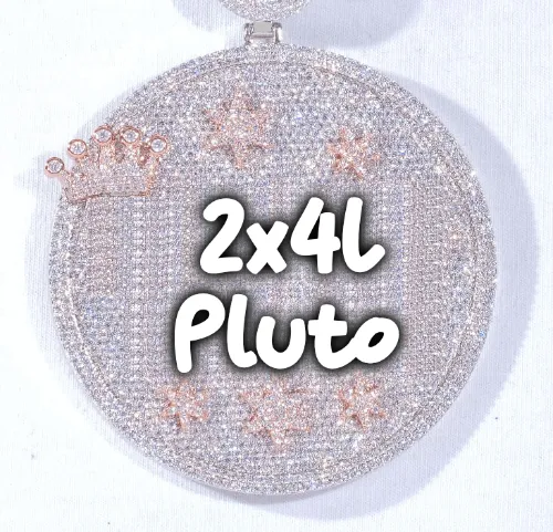 CUSTOM LETTER NECKLACE 3D BIG CROWN DISC sold by The GUU Shop