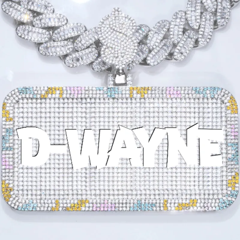 CUSTOM LETTER NECKLACE 3D COLORFUL SQUARE sold by The GUU Shop