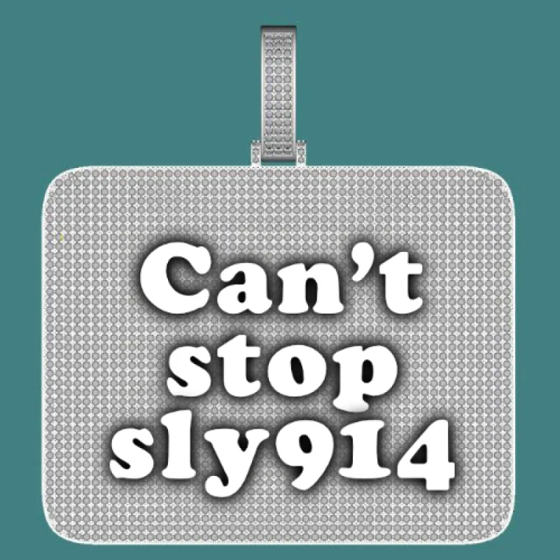 CUSTOM LETTER NECKLACE 3D BIG SQUARE sold by The GUU Shop