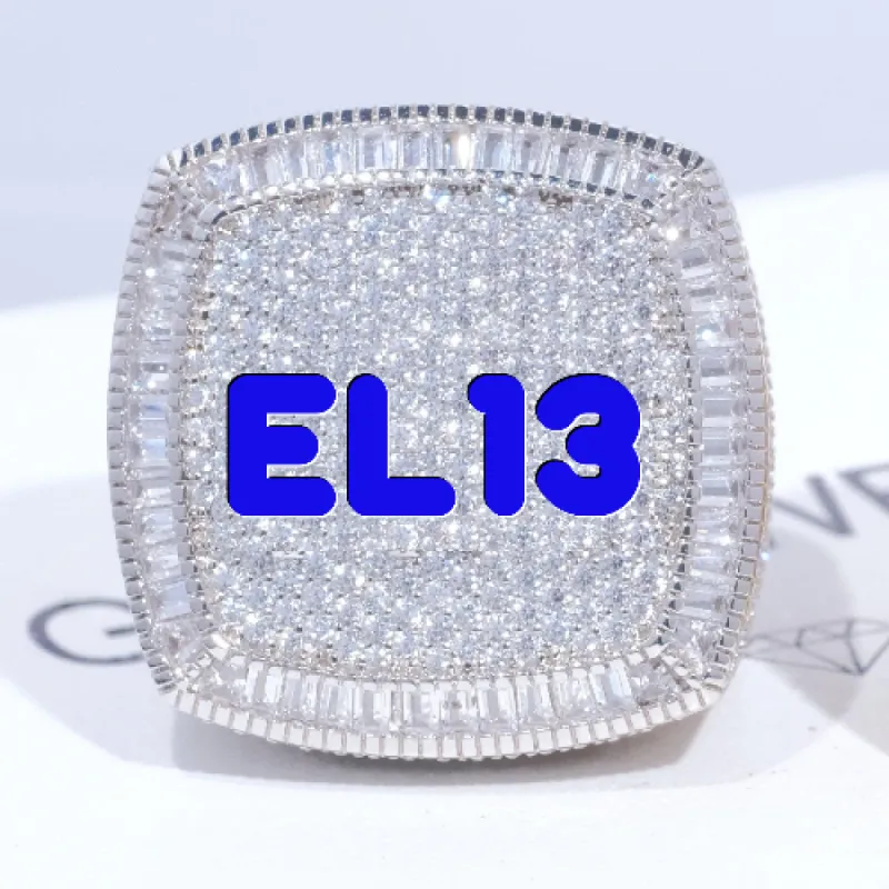 CUSTOM LETTER 3D ICED RING sold by The GUU Shop