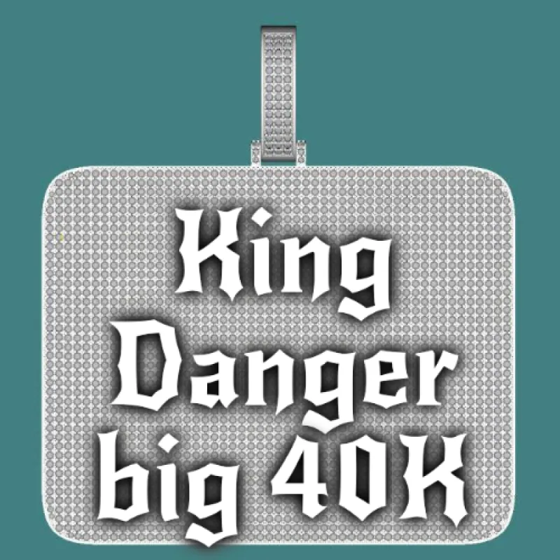 CUSTOM LETTER NECKLACE 3D BIG SQUARE sold by The GUU Shop