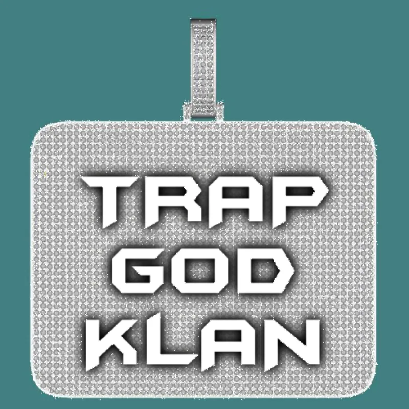 CUSTOM LETTER NECKLACE 3D BIG SQUARE sold by The GUU Shop