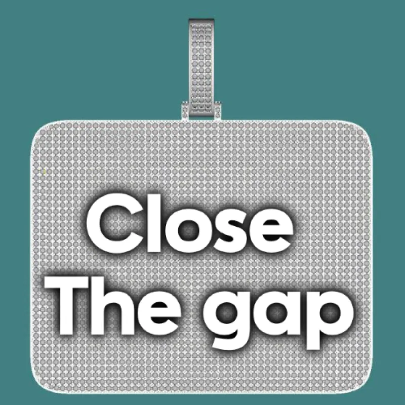 CUSTOM LETTER NECKLACE 3D BIG SQUARE sold by The GUU Shop