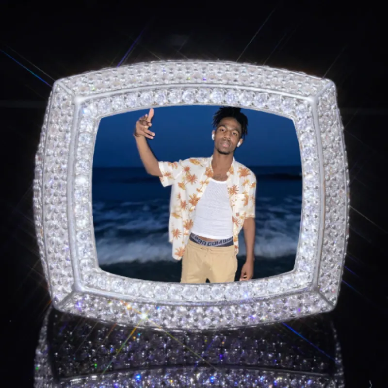 3D CUSTOM PICTURE ICED RING sold by The GUU Shop