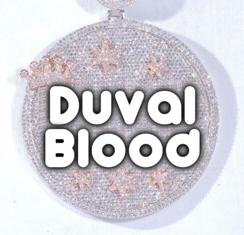 CUSTOM LETTER NECKLACE 3D BIG CROWN DISC sold by The GUU Shop