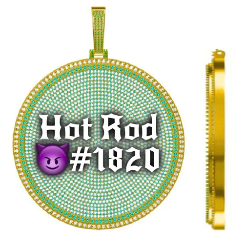 CUSTOM LETTER NECKLACE 3D BIG DISC sold by The GUU Shop