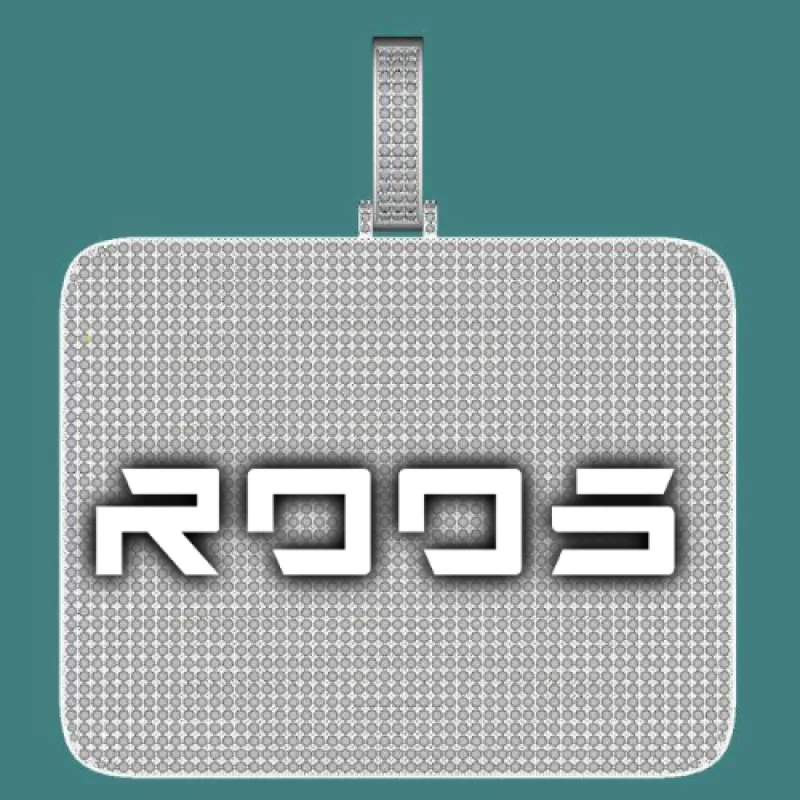 CUSTOM LETTER NECKLACE 3D BIG SQUARE sold by The GUU Shop