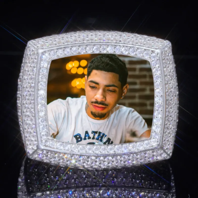 3D CUSTOM PICTURE ICED RING sold by The GUU Shop