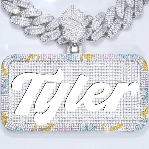 CUSTOM LETTER NECKLACE 3D COLORFUL SQUARE sold by The GUU Shop