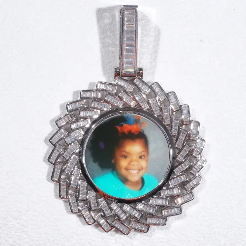 Large 3D Baguette Custom Picture Pendant sold by The GUU Shop