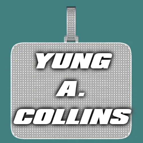 CUSTOM LETTER NECKLACE 3D BIG SQUARE sold by The GUU Shop