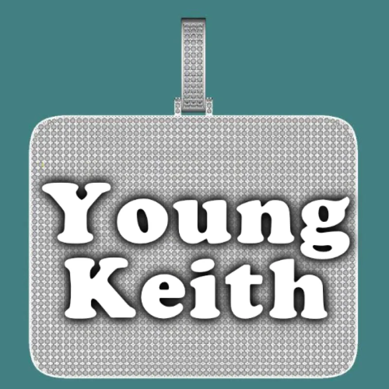 CUSTOM LETTER NECKLACE 3D BIG SQUARE sold by The GUU Shop