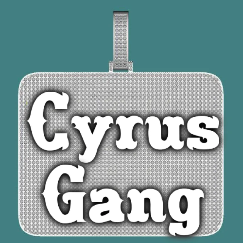 CUSTOM LETTER NECKLACE 3D BIG SQUARE sold by The GUU Shop