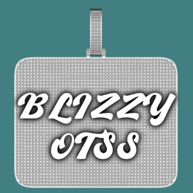 CUSTOM LETTER NECKLACE 3D BIG SQUARE sold by The GUU Shop