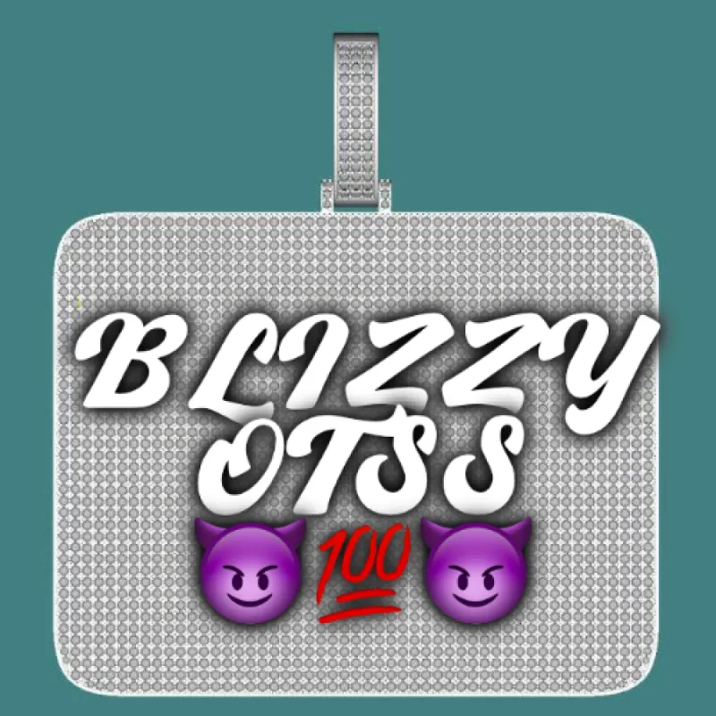 CUSTOM LETTER NECKLACE 3D BIG SQUARE sold by The GUU Shop