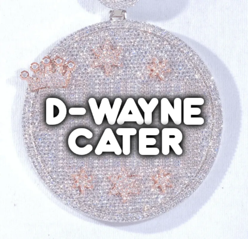 CUSTOM LETTER NECKLACE 3D BIG CROWN DISC made by The GUU Shop