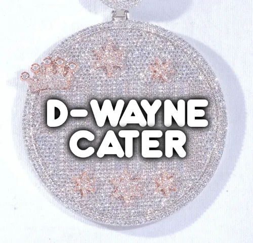 CUSTOM LETTER NECKLACE 3D BIG CROWN DISC sold by The GUU Shop