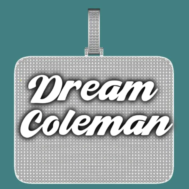 CUSTOM LETTER NECKLACE 3D BIG SQUARE sold by The GUU Shop