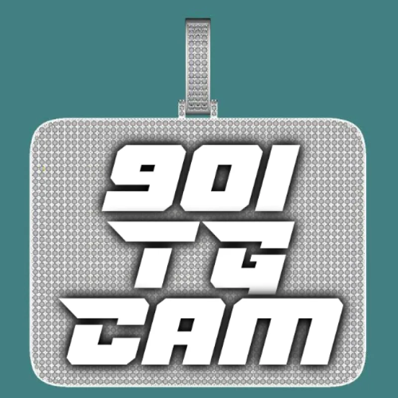 CUSTOM LETTER NECKLACE 3D BIG SQUARE sold by The GUU Shop