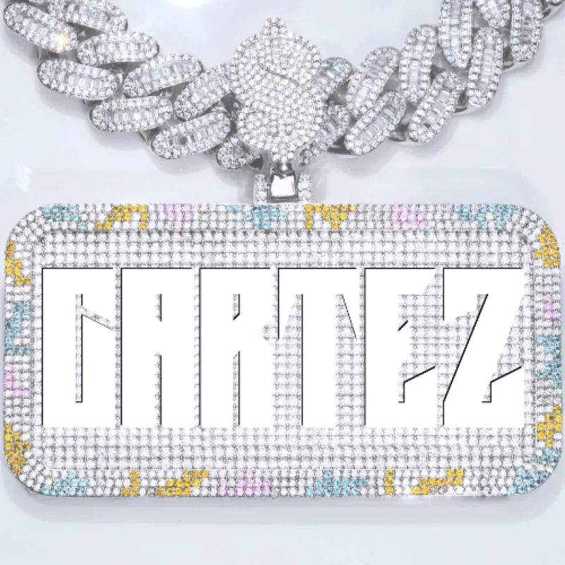 CUSTOM LETTER NECKLACE 3D COLORFUL SQUARE sold by The GUU Shop