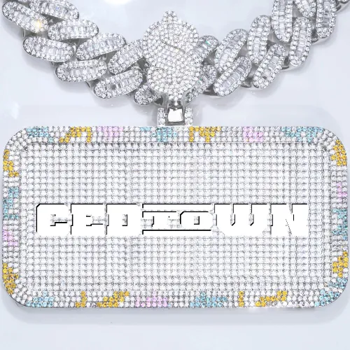 CUSTOM LETTER NECKLACE 3D COLORFUL SQUARE sold by The GUU Shop