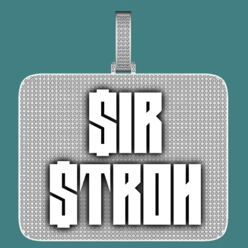 CUSTOM LETTER NECKLACE 3D BIG SQUARE sold by The GUU Shop