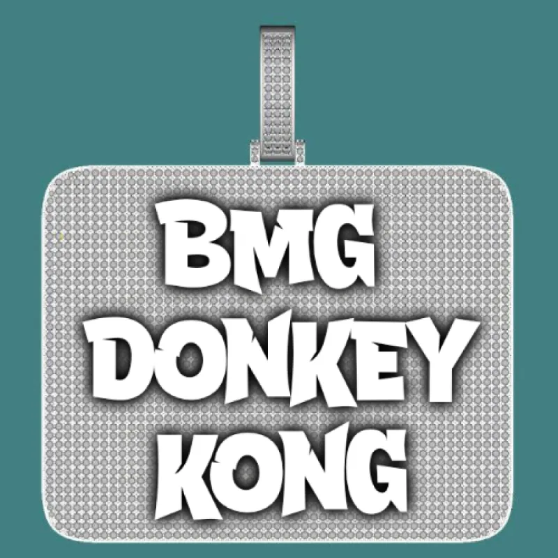 CUSTOM LETTER NECKLACE 3D BIG SQUARE sold by The GUU Shop