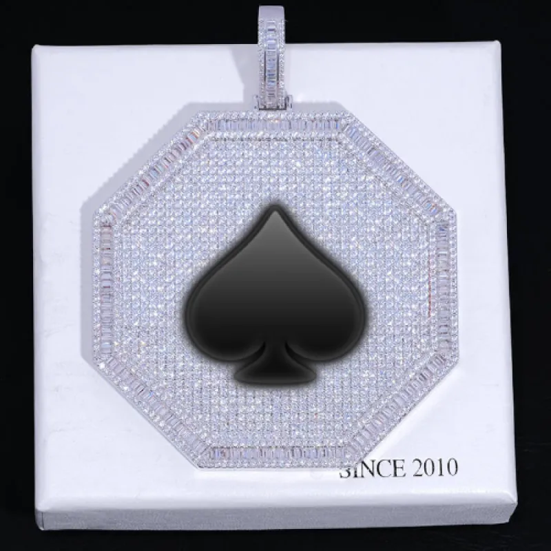 CUSTOM LETTER NECKLACE 3D BIG OCTAGON sold by The GUU Shop