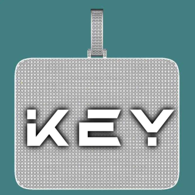 CUSTOM LETTER NECKLACE 3D BIG SQUARE made by The GUU Shop